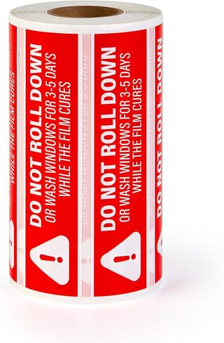 500pcs Do Not Roll Down Window Stickers, Removable Adhesive Warning Labels for Automotive Tint Shops, Vinyl Wrapping, 1" x 4" in Saudi Arabia