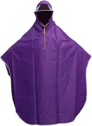 BESPORTBLE Camping Rain Poncho Cycling Rain Cape Blazer Hiking Poncho Hooded Coat Cape coat Jacket for Men Women with Hood Purple Equipment Miss proof in Saudi Arabia
