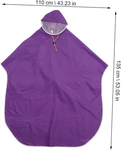 BESPORTBLE Camping Rain Poncho Cycling Rain Cape Blazer Hiking Poncho Hooded Coat Cape coat Jacket for Men Women with Hood Purple Equipment Miss proof in Saudi Arabia
