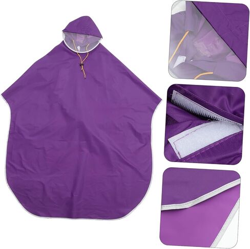 BESPORTBLE Camping Rain Poncho Cycling Rain Cape Blazer Hiking Poncho Hooded Coat Cape coat Jacket for Men Women with Hood Purple Equipment Miss proof in Saudi Arabia
