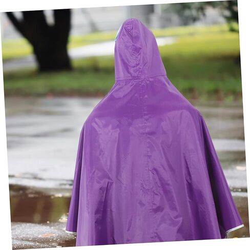 BESPORTBLE Camping Rain Poncho Cycling Rain Cape Blazer Hiking Poncho Hooded Coat Cape coat Jacket for Men Women with Hood Purple Equipment Miss proof in Saudi Arabia