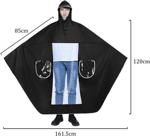 ITODA Motorcycle Rain Poncho Reusable Cycling Scooter Waterproof Extra Large Hoodie Bike Raincoat Transparent Visor Brim Cape in Saudi Arabia
