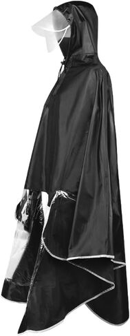 ITODA Motorcycle Rain Poncho Reusable Cycling Scooter Waterproof Extra Large Hoodie Bike Raincoat Transparent Visor Brim Cape in Saudi Arabia