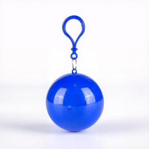 Portable Disposable Rain Poncho Ball with Keychain – Compact Emergency Raincoat for Travel, Camping, Hiking, Cycling in Saudi Arabia