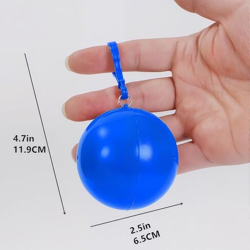 Portable Disposable Rain Poncho Ball with Keychain – Compact Emergency Raincoat for Travel, Camping, Hiking, Cycling in Saudi Arabia