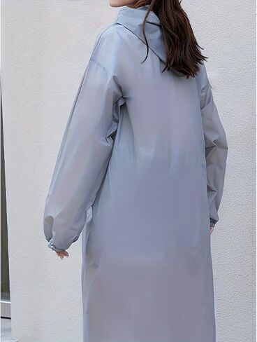 A full-body adult raincoat, with a semi-transparent design, suitable for outdoor cycling, hiking, and running. in Saudi Arabia