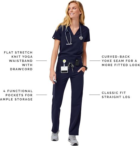FIGS Kade Cargo Scrub Pants for Women - Navy, M-Tall in Saudi Arabia