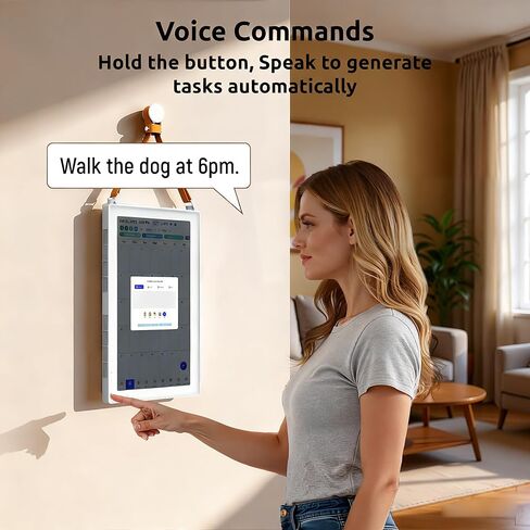 تقويم رقمي ومخطط مهام مقاس 21.5 بوصة - شاشة تفاعلية ذكية لجداول العائلة، شاشة لمس إلكترونية عالية الدقة 1920 * 1080 بيكسل، مخطط واي فاي إلكتروني، يمكن تركيبه على الحائط والمكتب in Kuwait