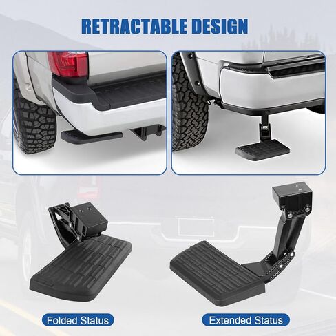 Retractable Rear Bed Step Compatible with 2014-2021 Toyota Tundra Folding Truck Tailgate Step Replace# PT392-34140 75316-01A in Saudi Arabia