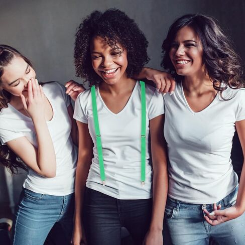PartyKindom 2 قطعة احتفال سانت باتريك حزام أخضر قابل للتعديل حمالات بانت مرنة للرجال إكسسوار الحفلات in Saudi Arabia