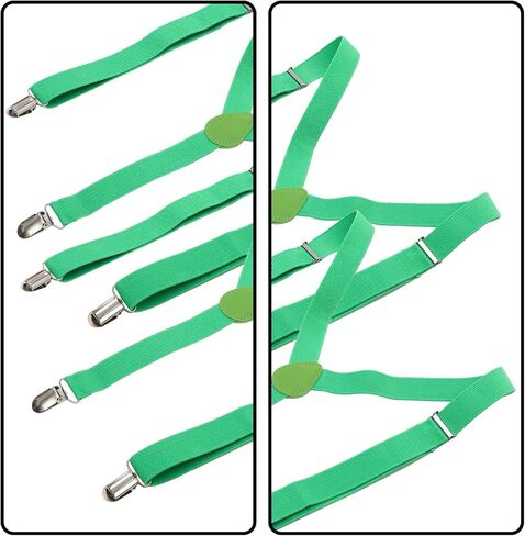 2pcs Saint Patrick's Adjustable Heavy Duty Elastic Strap Pant Suspenders Luck Clover Design for Men Casual and Formal Wear in Saudi Arabia