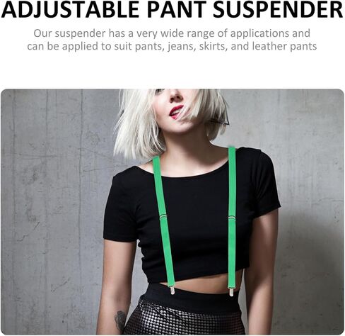 LIFKOME 2pcs Green St Patrick’s Day Suspenders Elastic Suit Strap Adjustable Multifunctional Pant Suspenders for Party and Formal Wear in Saudi Arabia