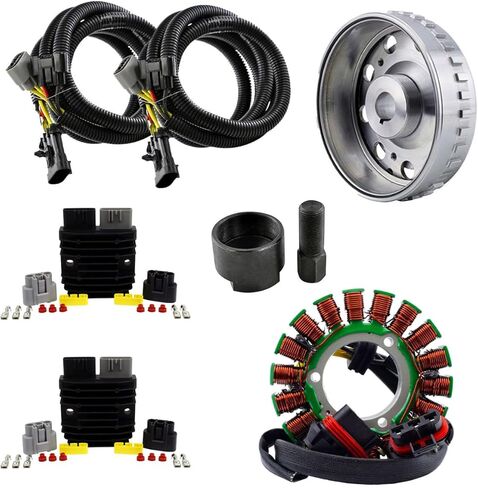 RMSTATOR للخدمة الشاقة 900 واط الجزء الثابت للإخراج المزدوج + منظم جهد سلسلة + استبدال دولاب الموازنة لـ Polaris RZR 900 1000 XP Turbo Ranger 900 1000 General 1000 2013-2025 4017285 4012941 4013970 4015340 in Kuwait