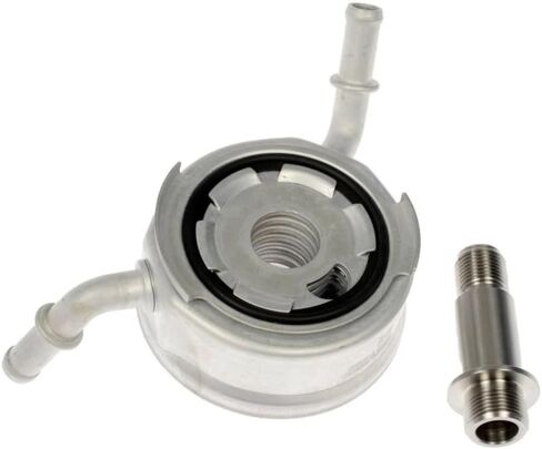 CarLights360 لـ Ram 1500 Classic/1500 2019 20 21 22 23 2024 سخان زيت المحرك | الألومنيوم الأساسية | طبيعي | رمادي معدني | الصف القياسي | مدخل/مخرج ذكر | ارتفاع القاعدة 1.6 بوصة | ل68271639م in Saudi Arabia