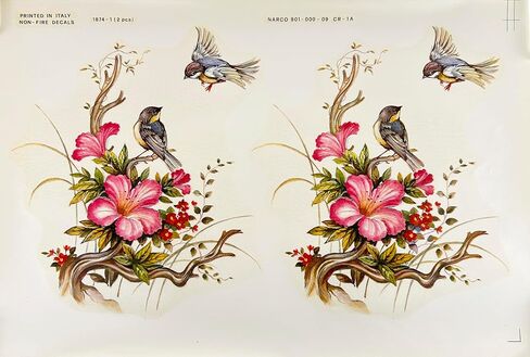 Vintage-Style Non-FIRE Waterslide Decals for Easy Decoration of Most Smooth Surfaces Including Glass and Ceramic - (2 Sheets) in Saudi Arabia