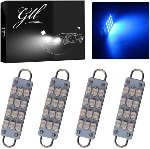 GrandviewTM 10 X 44mm (1.73 ") 12-SMD 1210 3528 رقاقة صلبة حلقة فسطون LED لمبات للسيارة الداخلية ضوء قبة خريطة ضوء الباب أضواء مجاملة 561 562 567 (أبيض) in Kuwait