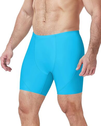 Men's Square Leg Swim Jammers, Athletic Racing Swimming Shorts, Endurance Quick Dry Compression Brief UPF 50 in Saudi Arabia