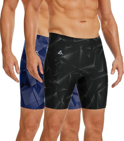 Swim Jammers for Men Quick Dry Racing Training Professional Athletic Swimsuit Swimming Chlorine Resistant UPF 50 + in Saudi Arabia