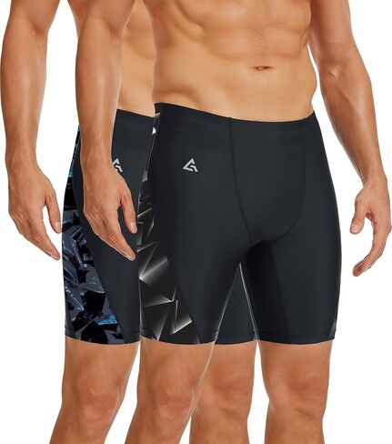 Swim Jammers for Men Quick Dry Racing Training Professional Athletic Swimsuit Swimming Chlorine Resistant UPF 50 + in Saudi Arabia