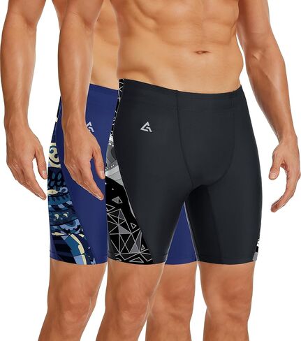Swim Jammers for Men Quick Dry Racing Training Professional Athletic Swimsuit Swimming Chlorine Resistant UPF 50 + in Saudi Arabia