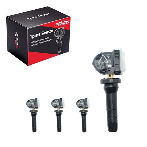مستشعر TPMS 4 قطع مستشعر مراقبة ضغط الإطارات 433 ميجا هرتز متوافق مع Chevy & GMC & Cadillac & Buick Camaro، Cruze، Malibu، Silverado، Sierra، Terrain، Yukon، Lacrosse OE # 13598773 in Kuwait