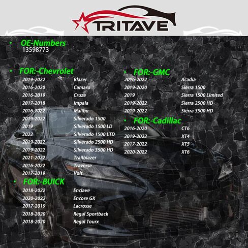مستشعر TPMS 4 قطع مستشعر مراقبة ضغط الإطارات 433 ميجا هرتز متوافق مع Chevy & GMC & Cadillac & Buick Camaro، Cruze، Malibu، Silverado، Sierra، Terrain، Yukon، Lacrosse OE # 13598773 in Kuwait