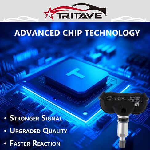 مستشعر TPMS 4 قطع مستشعر مراقبة ضغط الإطارات 433 ميجا هرتز متوافق مع Chevy & GMC & Cadillac & Buick Camaro، Cruze، Malibu، Silverado، Sierra، Terrain، Yukon، Lacrosse OE # 13598773 in Kuwait