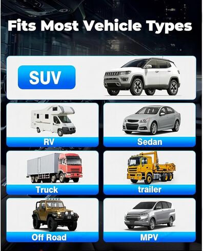 نظام مراقبة ضغط الإطارات، TPMS مع شاشة LCD ملونة للشحن بالطاقة الشمسية وUSB، مطالبات صوتية، 6 أوضاع إنذار، نطاق 0-87 رطل لكل بوصة مربعة (4 مستشعرات للإطارات) in Kuwait
