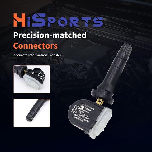 HiSport 433Mhz TPMS Tire Pressure Monitoring System Sensor - Compatible with Buick Lacrosse Cadillac Chevy Silverado Cruze GMC Replacement 13598773 4PCS in Saudi Arabia