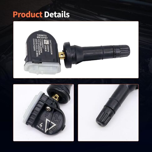 HiSport 433Mhz TPMS Tire Pressure Monitoring System Sensor - Compatible with Buick Lacrosse Cadillac Chevy Silverado Cruze GMC Replacement 13598773 4PCS in Saudi Arabia
