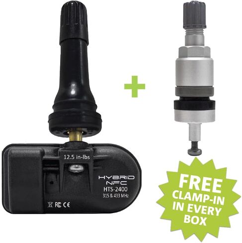 Myers Tire Supply Smartphone Programmable Tire Pressure Monitoring System - The TPMS Sensor Includes Dual Valves for Easy Installation by DIYers and Professionals in Saudi Arabia