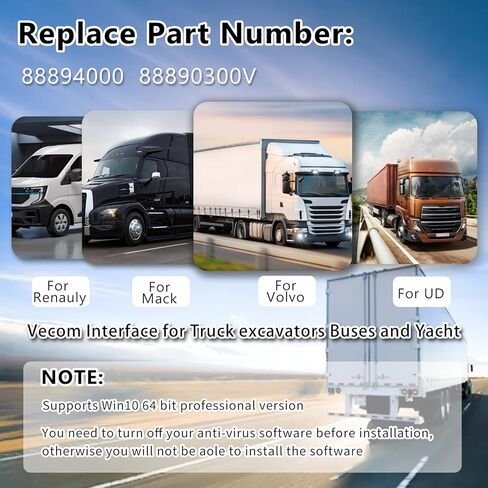 88894000 أداة تشخيصية V2.8.241 forVOE forVOCOM2، مجموعة أدوات تشخيص forVocom Tech، أداة تشخيص الحافلات واليخوت الثقيلة مع برنامج SSD 2.8.241 88890300V in Kuwait