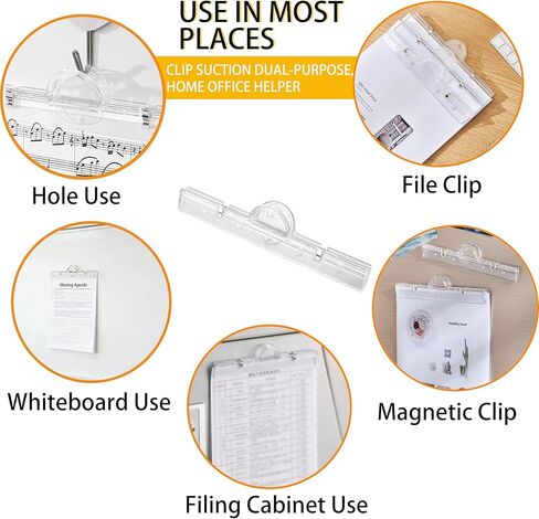 2Pack 7.9 Inch Large Magnetic Clips, Heavy Duty Transparent Binder Clips with Strong Magnet for Fridge, Whiteboard, Office, Kitchen, School, Home Organization and Memo Holding in Saudi Arabia