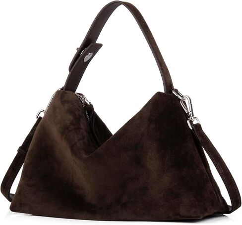 Premium Suede Leather Crossbody Bags for Women, Slouchy Suede Shoulder Bag with Adjustable Strap and Tote Handbag in Kuwait