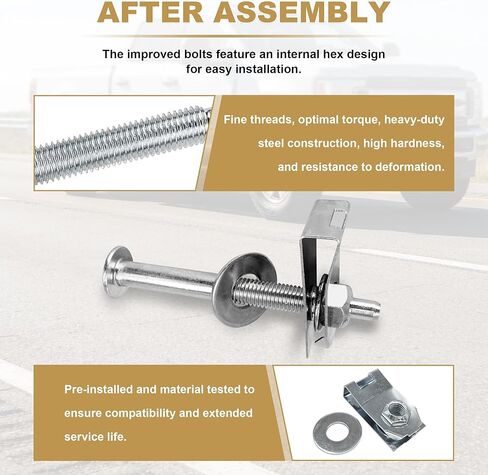 مجموعة أدوات تركيب سرير الشاحنة من PartsFlow 924-311 متوافقة مع 1999-2014 Ford F250 F350 F450 F550 Super Duty Truck استبدال # W706640S900، W706641S900، W708770S436 in Kuwait