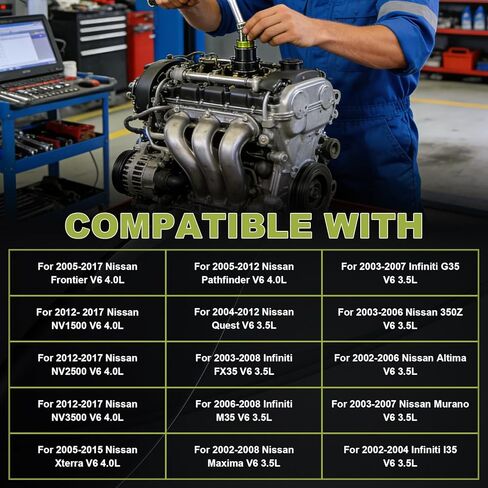 2PCS Engine Variable Valve Timing Solenoid 3.5L 4.0L Right & Left For Nissan Infinit Frontier Pathfinder Xterra Quest Maxima Altima Murano 350Z 23796-EA20A 23796EA20B 917-011 917-012 in Kuwait