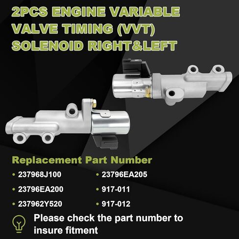 2PCS Engine Variable Valve Timing Solenoid 3.5L 4.0L Right & Left For Nissan Infinit Frontier Pathfinder Xterra Quest Maxima Altima Murano 350Z 23796-EA20A 23796EA20B 917-011 917-012 in Kuwait