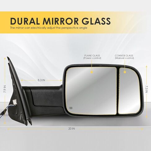 زوج من مرايا السحب، ضوء إشارة ساخن 2500 3500 أمامي يسار يمين لدودج لرام 1500 1998-2001 لرام 2500/3500 1998-2002، قطعتان من الإسكان الأسود 55076488AB 55076488AE، اختبار مناسب in Kuwait