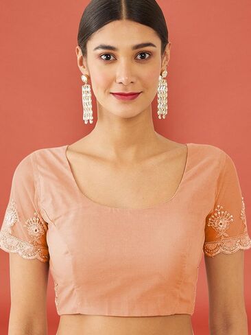 Women's Net Saree With Unstitched Blouse Piece in Saudi Arabia