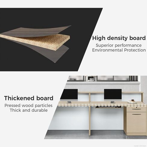 مكتب استقبال حديث مع طاولة مضادة مع إضاءة LED، وأدراج ورفوف قابلة للقفل - مكتب استقبال صالون للمكتب، والمنتجع الصحي، ومتجر بيع بالتجزئة (أبيض + خشب القيقب، 71 بوصة طول * 24 بوصة عرض * 40 بوصة ارتفاع) in Kuwait