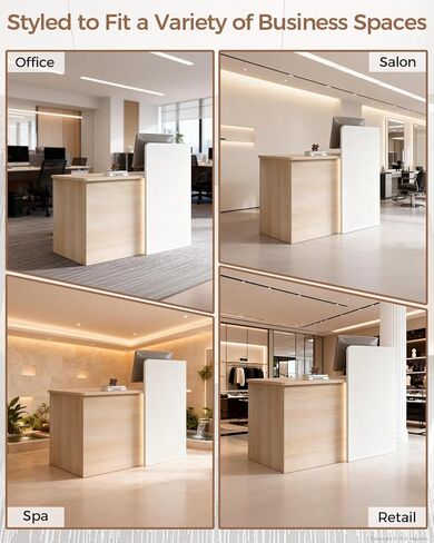 مكتب استقبال صغير مزود بمصابيح LED، وطاولة مكتب أمامية مقاس 47 بوصة مع درج قابل للقفل وأرفف تخزين، للمكتب والصالون in Kuwait