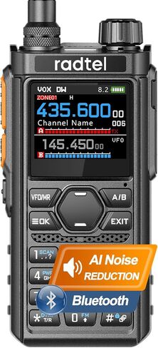 Radtel RT-910B 2 Pack 5W Radio Multi-Band Ham Radio Handheld Walkie Talkie ، 6 أمتار راديو هواة مع 960 قناة ، راديو AM/FM في اتجاهين ، شحن Type-C ، مسح الطيف (إصدار Bluetooth) in Saudi Arabia