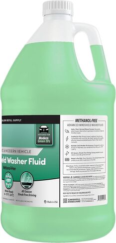 Clean Revolution EV Windshield Washer Fluid, 128oz, 100% Methanol-Free, Winter Ready up to -15°F, Compatible with Electric Vehicles & Performance Cars (EV) in Kuwait