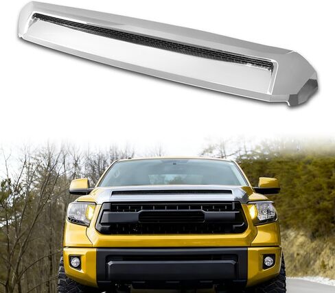 Chrome Front Upper Hood Bulge Molding Grille Trim Compatible with 2014-2021 Toyota Tundra, Replacement for TO1231102 761800C030 Hood Scoop Grill Molding Trim in Saudi Arabia