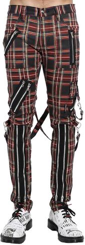 Tripp NYC Bondage Punk Pants in Black Plaid in Kuwait