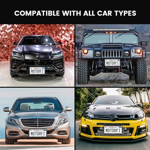 2 Pcs Silicone License Plate Frames with Polycarbonate Covers, Rust-Proof, Weather-Resistant, Easy Installation, Premium License Plate Protector for Cars with 2 Drainage Holes in Saudi Arabia