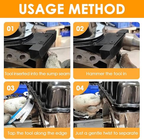 Engine Transmissions Oil Pan Separator Tool Fit for Benz/BMW Car, RTV Sealant Remover Gasket Removal Cutter Scraper, Fit for Most Vehicles Maintenance & Repair in Kuwait