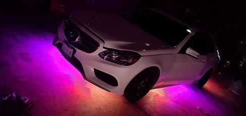 مصابيح LED للعجلات مقاس 17.5 بوصة + 2 قطعة 4FT + 2 قطعة 6.5F شرائط توهج 8 قطعة طقم أضواء بلون الأحلام بلوتوث + جهاز تحكم عن بعد in Saudi Arabia