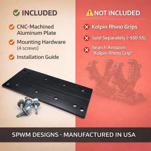 لوحة تثبيت ممتازة من الألومنيوم تحت المقعد لجهاز Can-Am Defender - متوافقة مع مقابض Kolpin Rhino (تباع بشكل منفصل) in Kuwait
