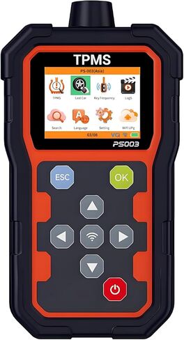 مبرمج تشخيص TPMS - أداة استشعار ضغط الإطارات الاحترافية مع ترقية WiFi، تشخيص OBD، تنشيط المستشعر/البرمجة/التعلم، اكتشاف تردد المفاتيح، شاشة LCD ملونة مقاس 2.8 بوصة in Kuwait